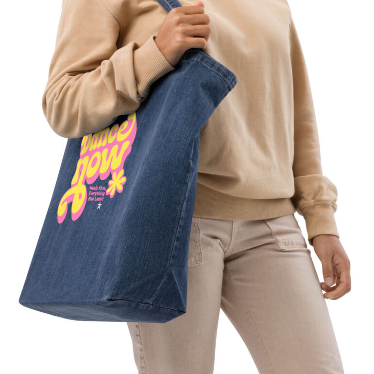 DANCE NOW Organic denim tote bag - Image 4