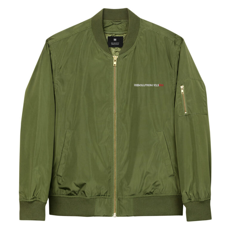 Revolution 93.5 FM Premium recycled bomber jacket - Image 3