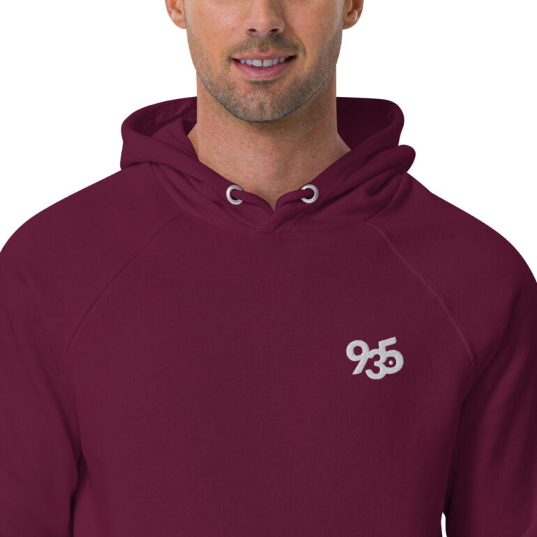 935 Unisex eco raglan hoodie - Image 9