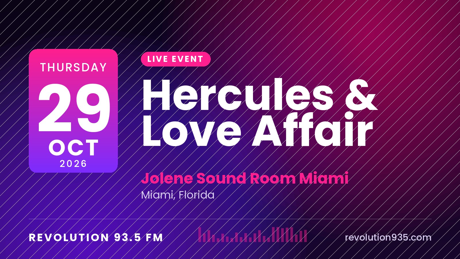 Hercules & Love Affair at Jolene Sound Room Miami